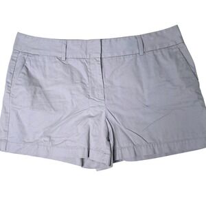 LOFT Casual Shorts Women 6 Gray 100% Cotton Utility Pockets Cargo